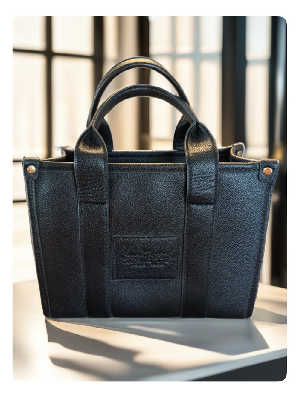 NOT REAL  Marc Jacobs Black 'The Tote Bag' Satchel - Picture 3 of 5